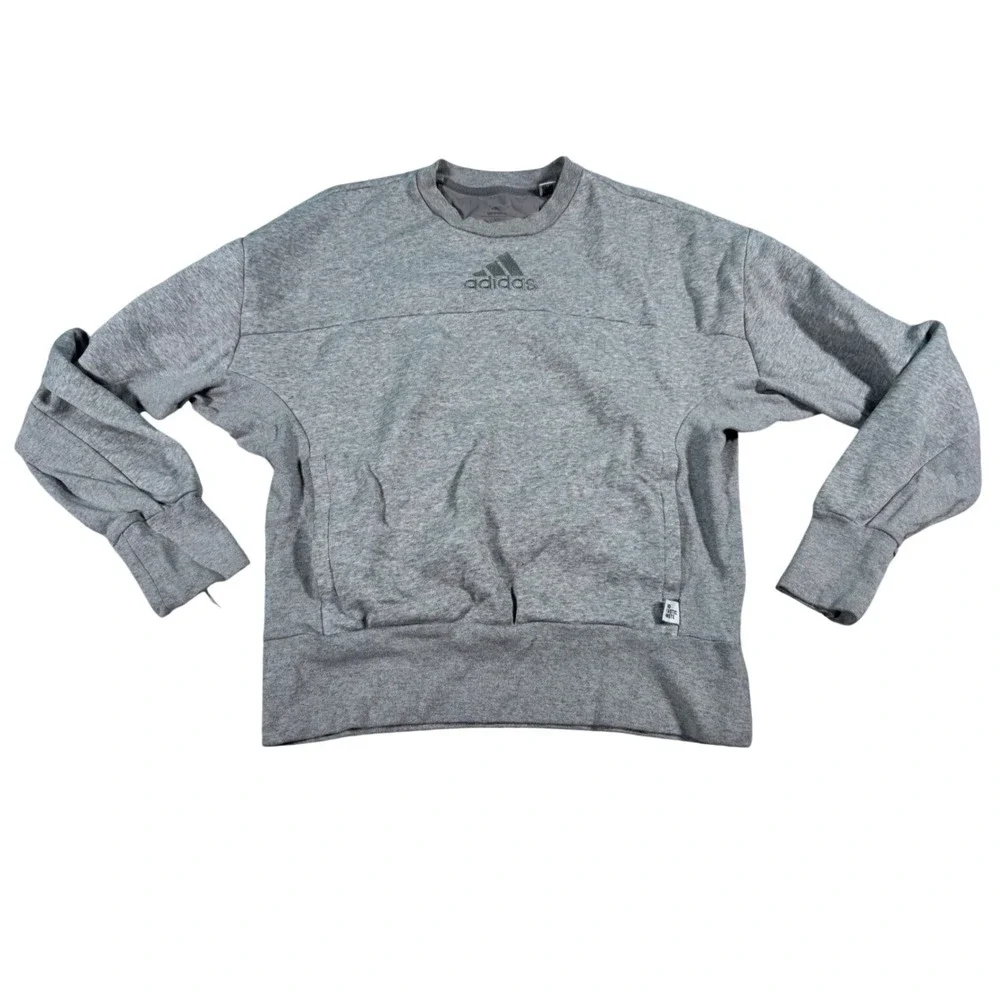 Adidas Made With‎ Nature Crewneck Sweatshirt Grey XS Eco Friendly End Plastic